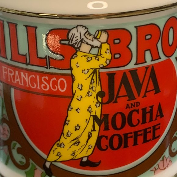 Franklin Mint Vintage HILLS BROS. COFFEE Porcelain Mug The Corner Store - Picture 6 of 7